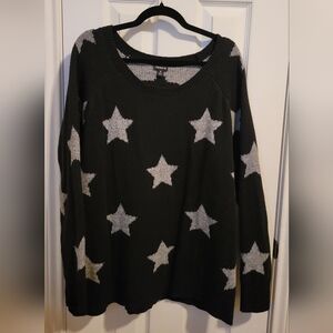 Torrid Star Sweater • Black & Silver • Size 2